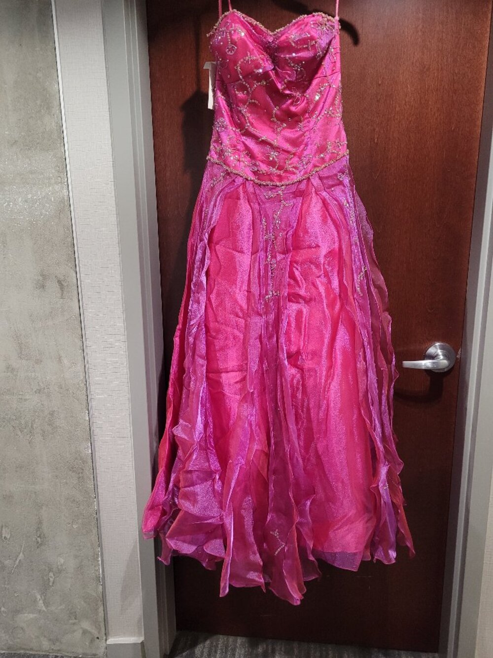 Rachel Allan/Partytime Formals 6365 Size 12 Fuchsia Pink Prom Dress